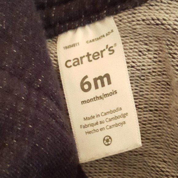 Carters Jean Short Overalls - 6 Months - Picture 3 of 3